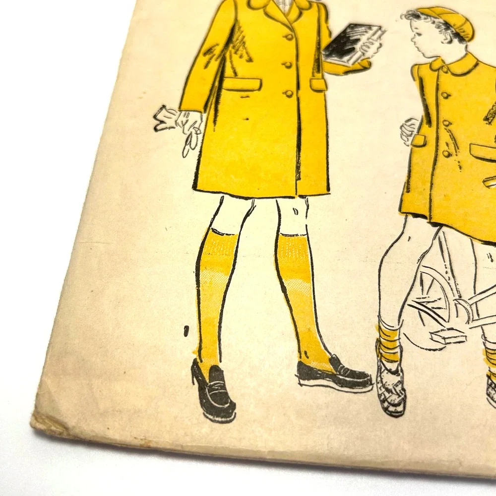 Advance Vintage 1940's #3213 Boys and Girls Coat‎ and Hats Size 6 HTF